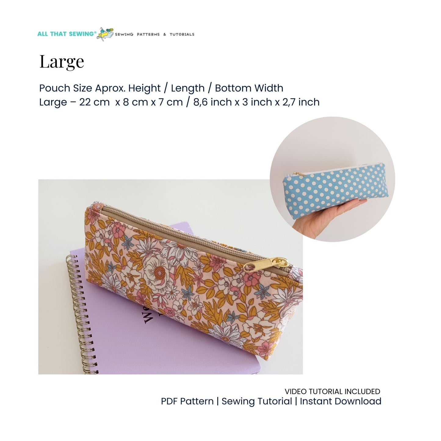 Triangle Zipper Pouch - 3 Sizes
