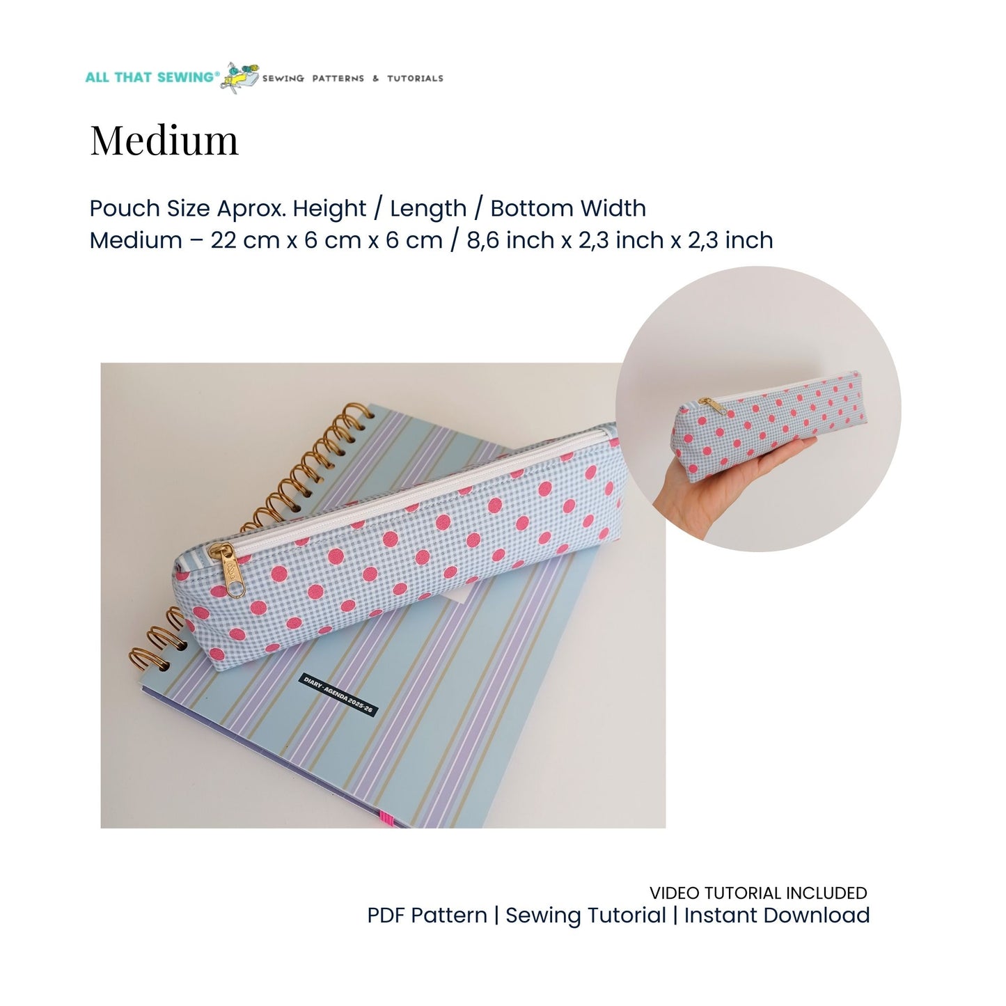 Triangle Zipper Pouch - 3 Sizes