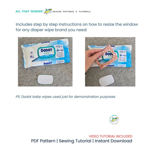 Ruffle Boxy Pouch with Diaper Wipe Window