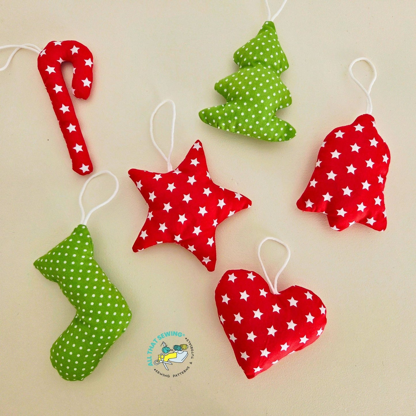 Set of 7 Christmas Ornaments