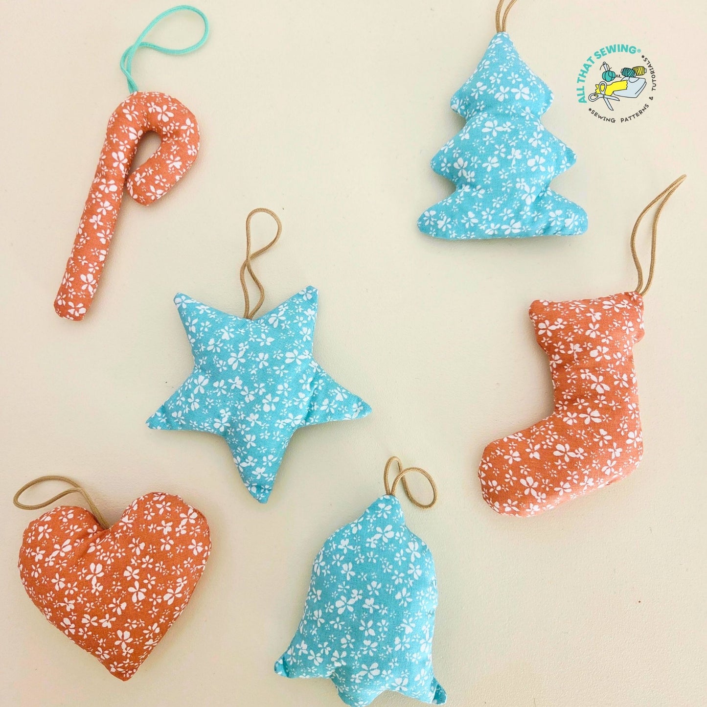 Set of 7 Christmas Ornaments