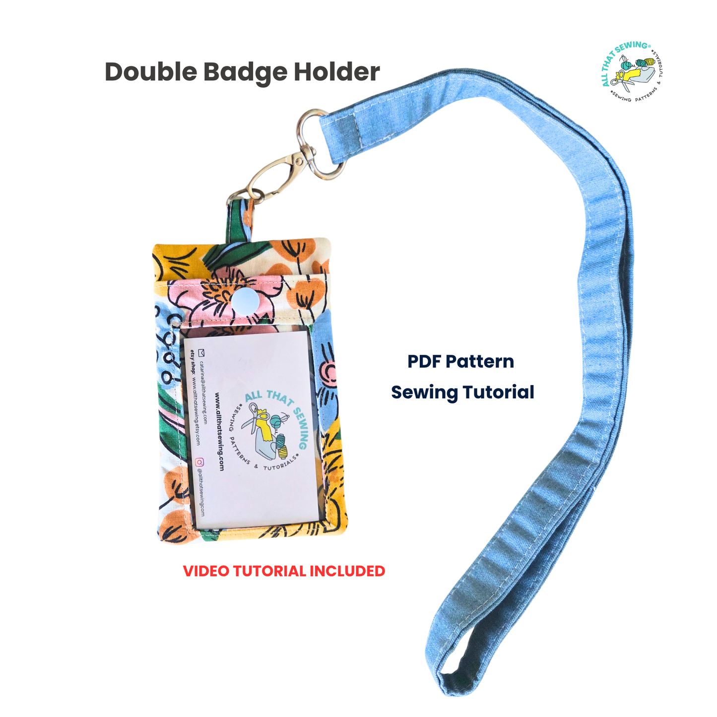 Double Badge Holder with Lanyard