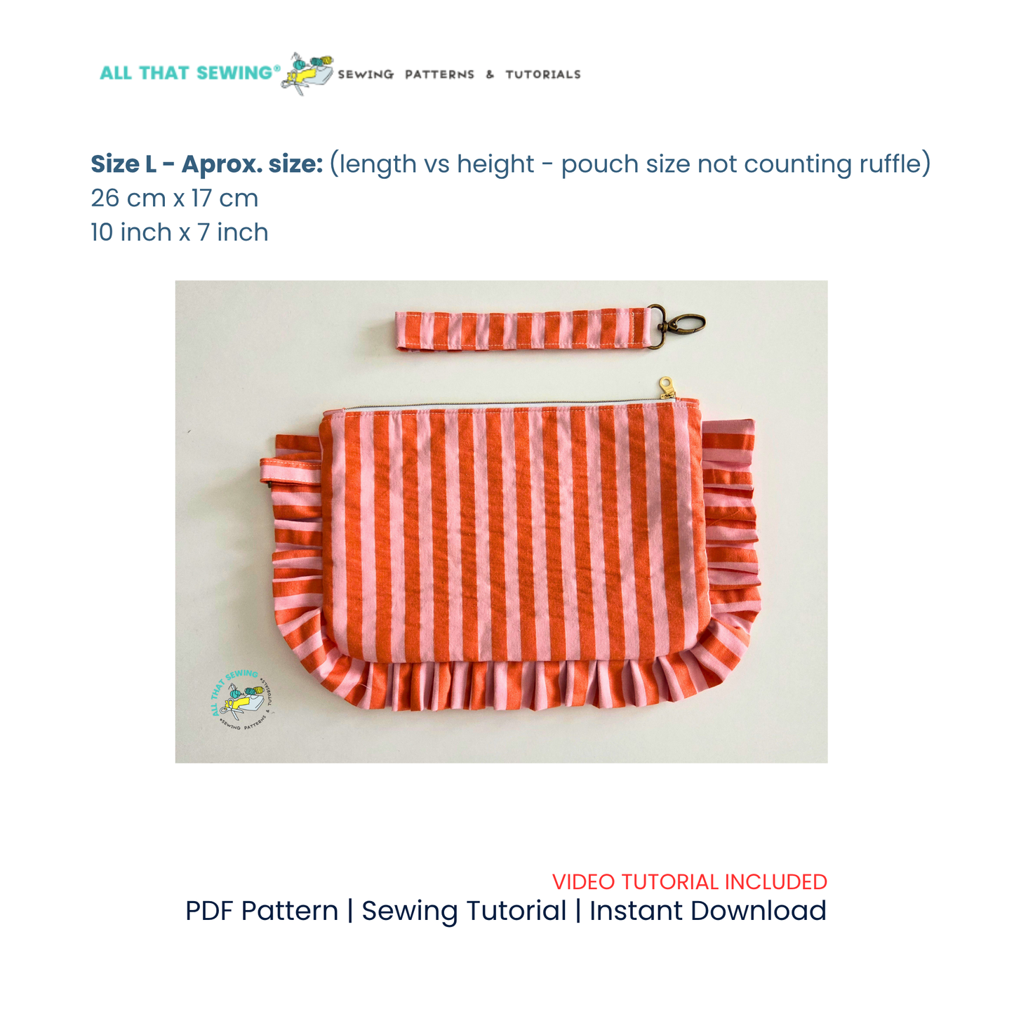 Ruffle Clutch - 3 Sizes