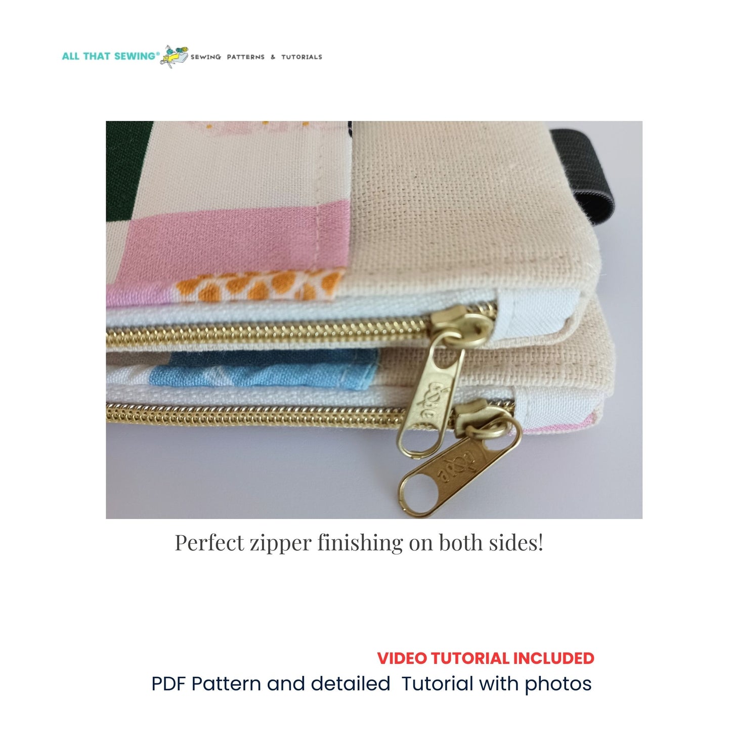 Elastic Pencil Case with Pocket 2 Sizes