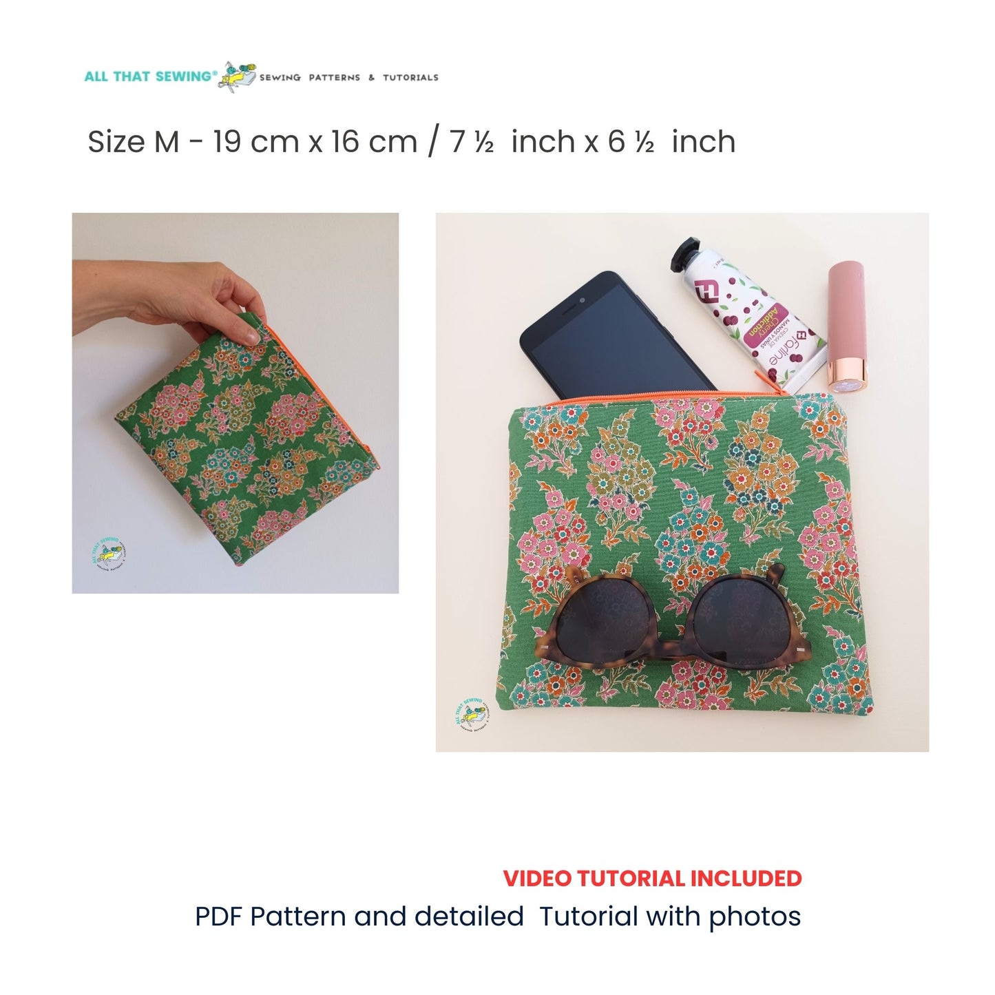 Super Easy Zipper Pouch 3 Sizes