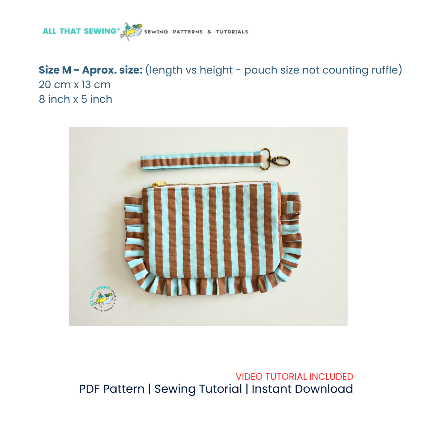 Ruffle Clutch - 3 Sizes