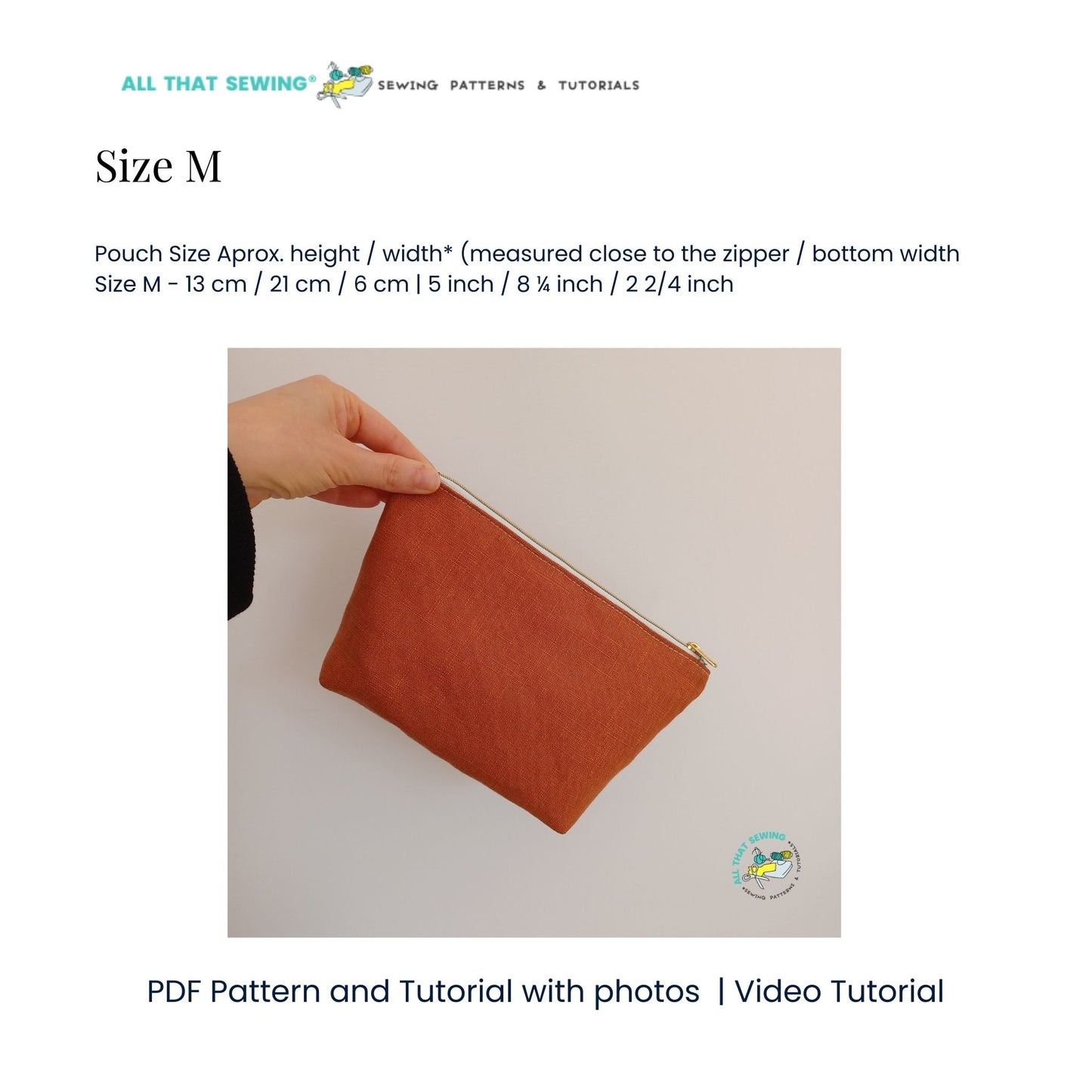 Basic Zipper Pouch - 5 Sizes