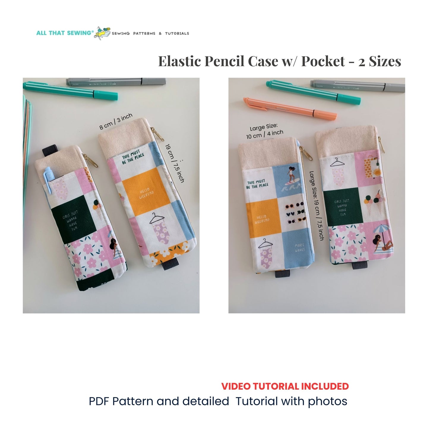 Complete Elastic Pencil Case Bundle