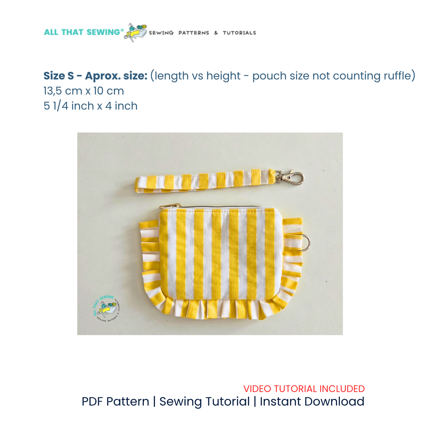 Ruffle Clutch - 3 Sizes