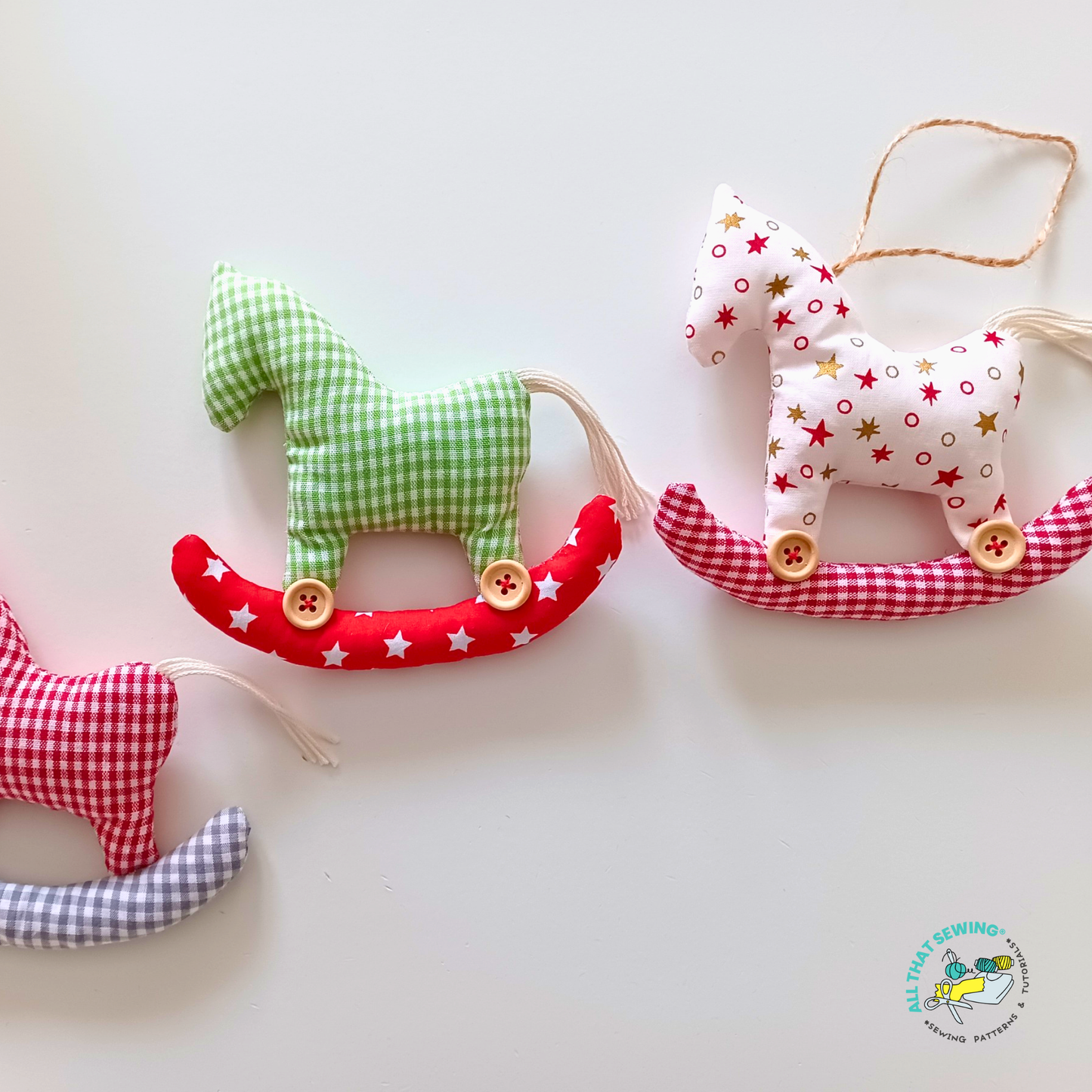 Reindeer, Candy Candy Cane and Rocking Horse