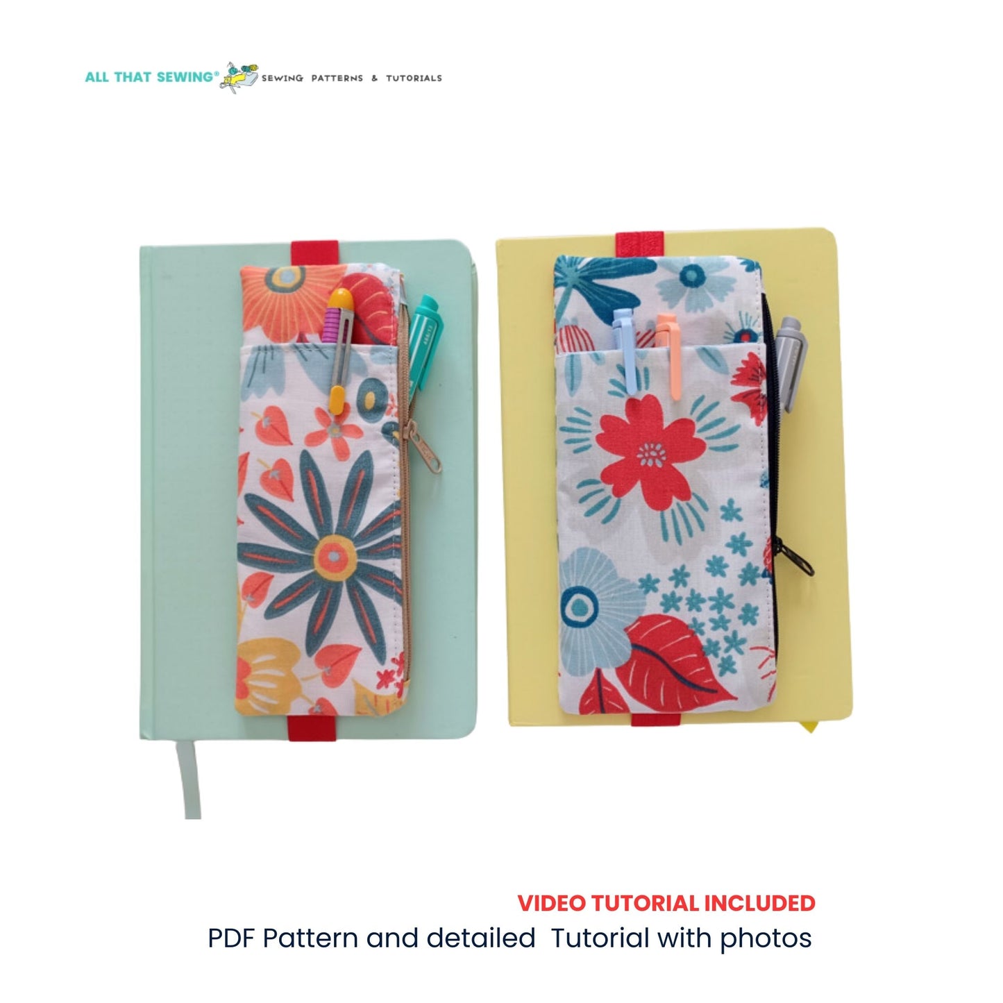 Elastic Pencil Case with Pocket 2 Sizes