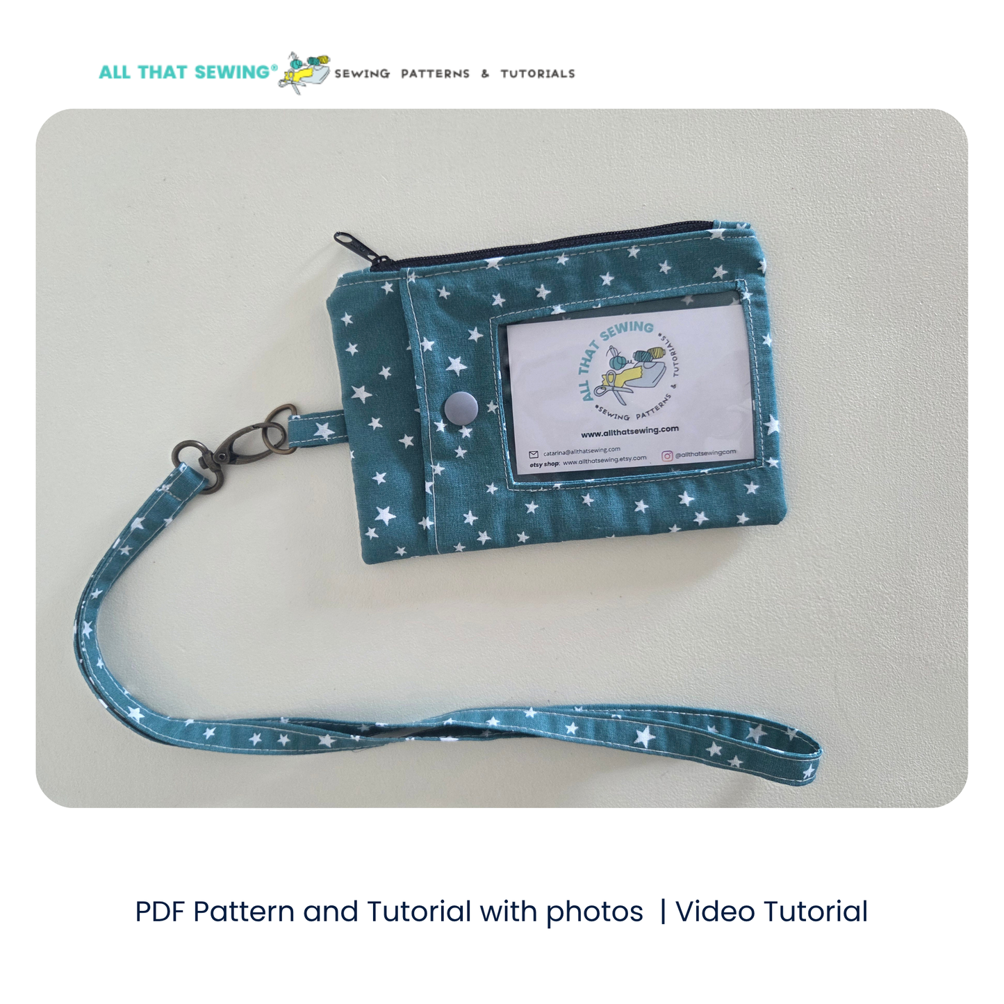 ID Zipper Wallet with Lanyard