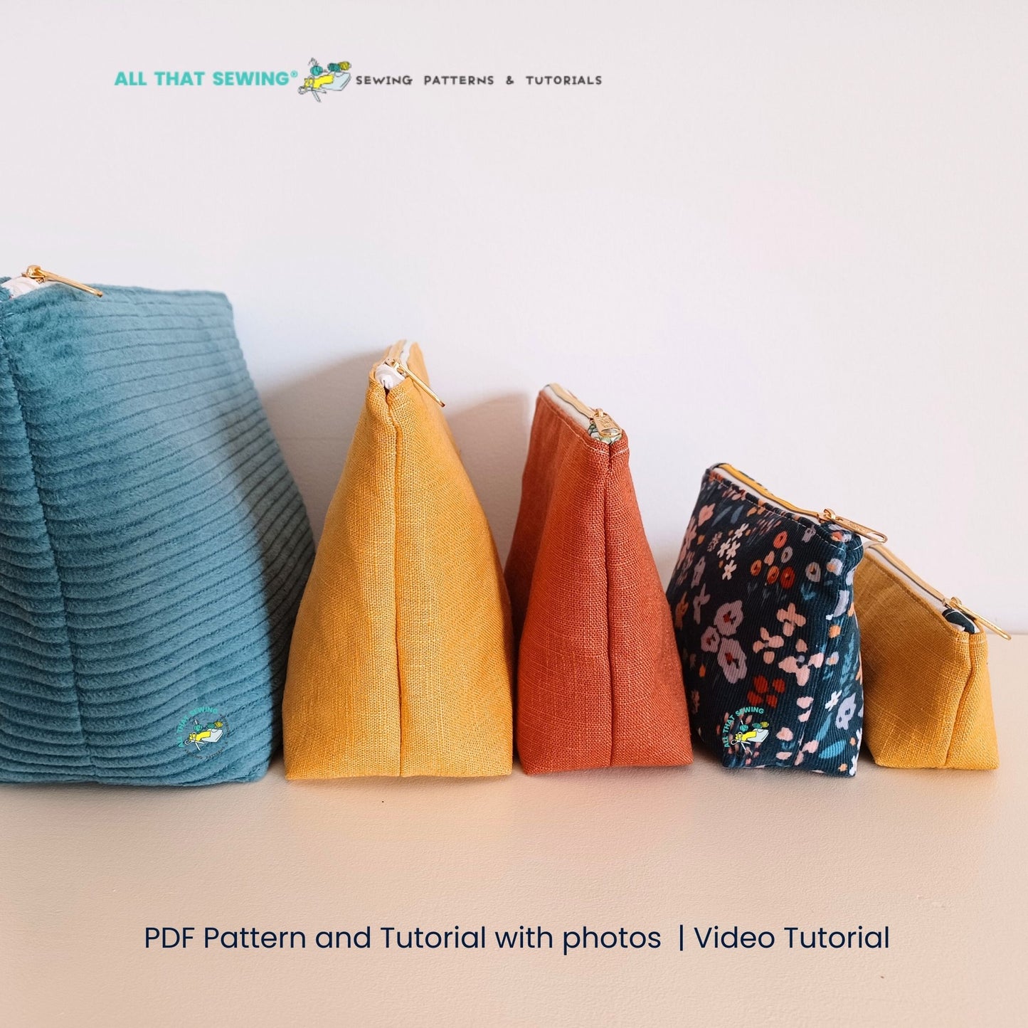 Basic Zipper Pouch - 5 Sizes