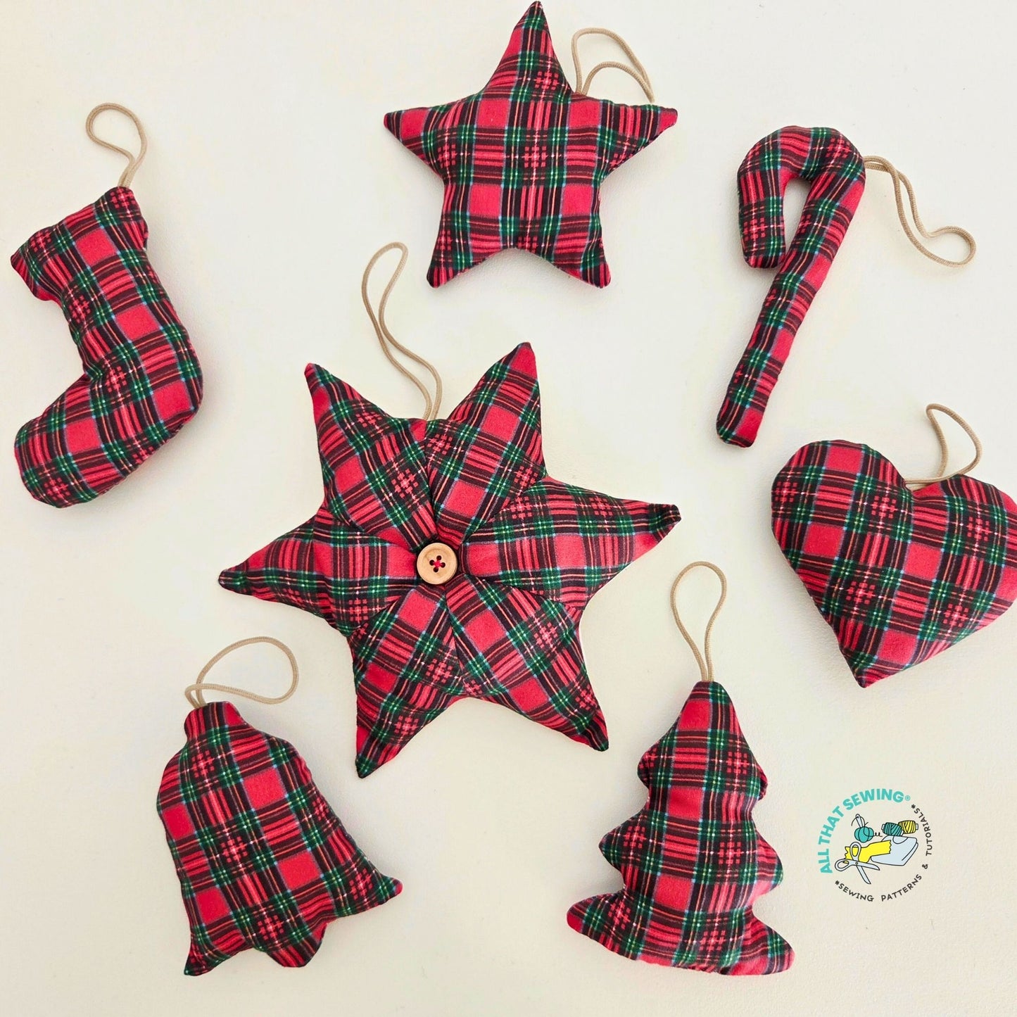 Set of 7 Christmas Ornaments
