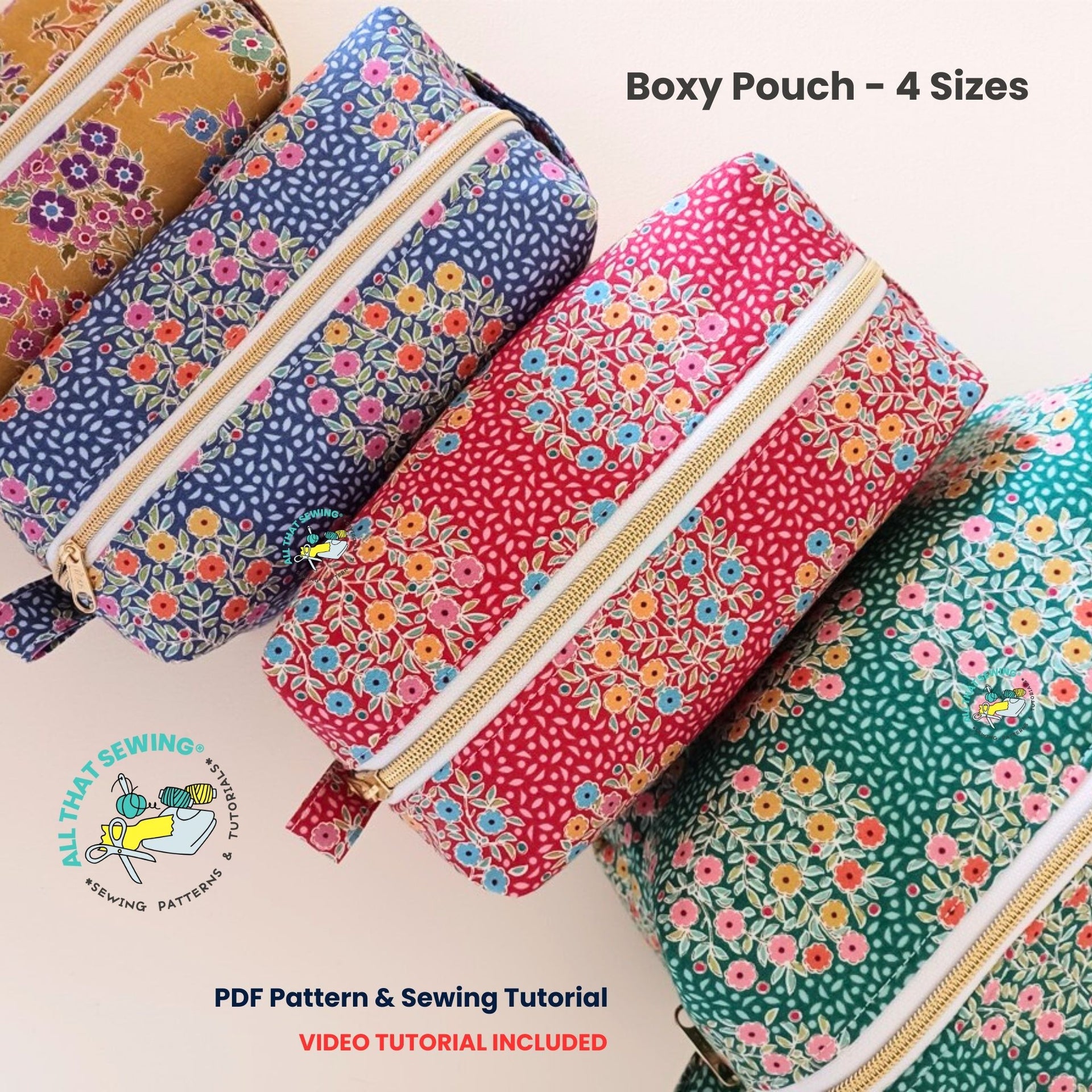 Boxy Pouch Sizes – All That Sewing - Main Image