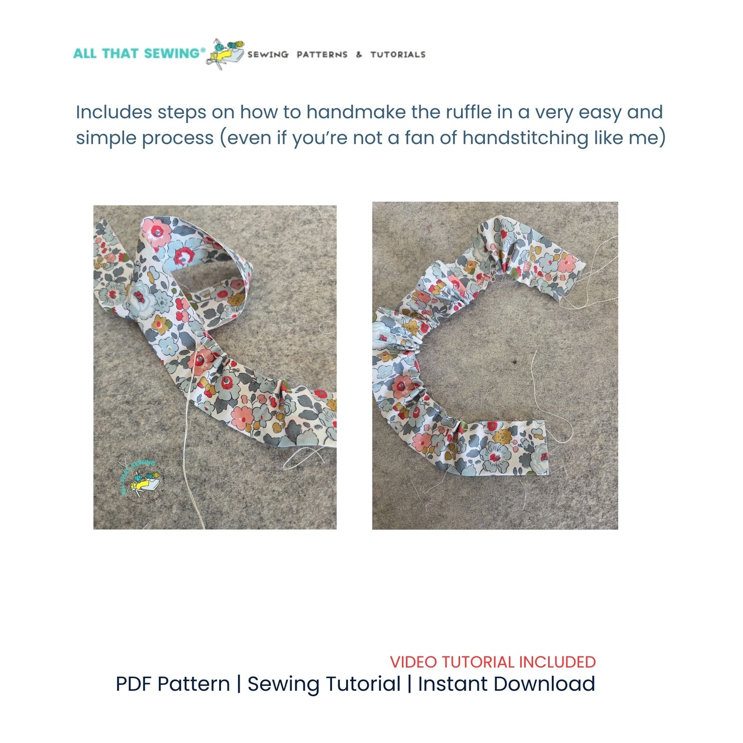 Ruffle Boxy Pouch with Diaper Wipe Window